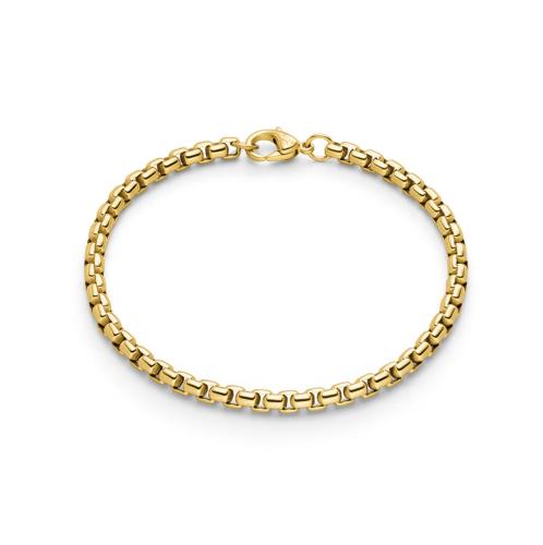 Boccia Armband, model  0329-04 titanium/bicolour breedte schakel 4 mm.(18cm.) - 24470