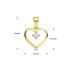 Hanger, 9 karaat hart met zirkonia - 24802