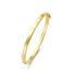 Bangle, zilver verguld met scharnier vlakke buis 4mm. (60 x 50 mm.) - 24865