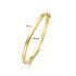 Bangle, zilver verguld met scharnier vlakke buis 4mm. (60 x 50 mm.) - 24865