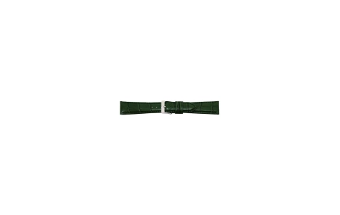 Alligator print calf leather strap, mat. With strong case and buckle connection, stitched loop and stainless steel buckle. This strap has soft leather lining and is super flexible - 20313