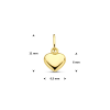 Hanger, 14krt.goud hart (6,5mm.) - 8852
