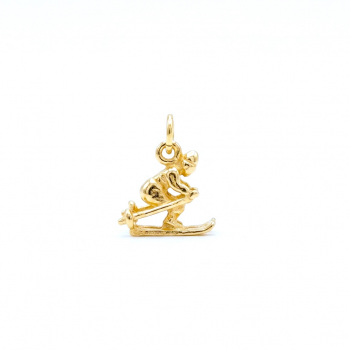 Hanger, 14krt.goud skier massief (hoogte incl.hangoog: 15mm.) - 6328 Hanger, 14krt.goud skier massief (hoogte incl.hangoog: 15mm.) - 6328