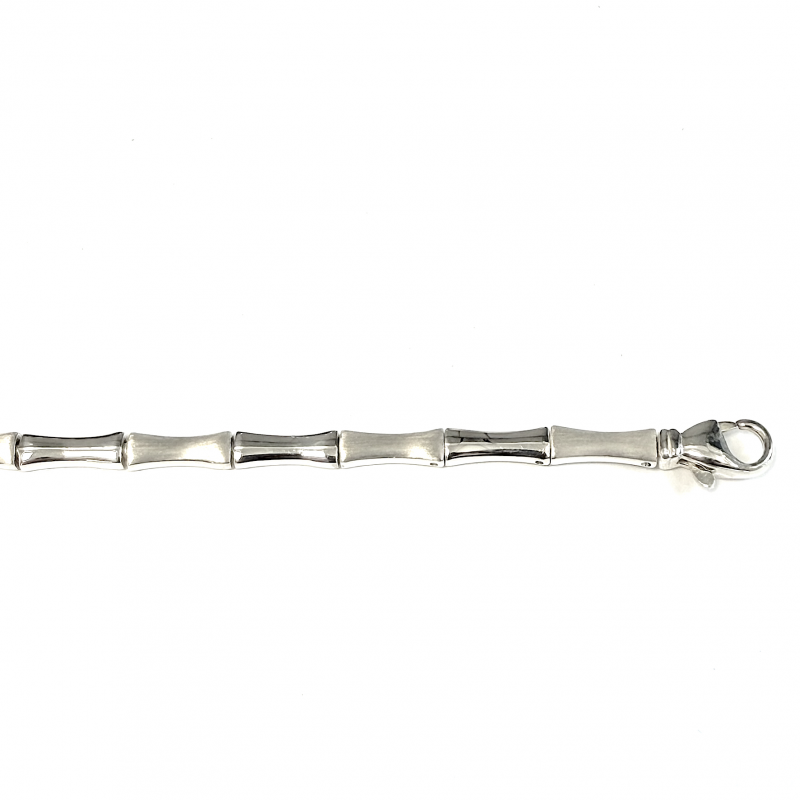 Armband, zilver gerhodineerd (lengte: 19cm.) - 9515