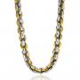 Collier, zilver verguld schakelbreedte 10,5mm (lengte: 45cm.) - 9519