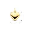 Hanger, 14krt.goud hart (13mm.) - 9534