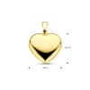 Hanger, 14krt.goud hart (16mm.) - 9535