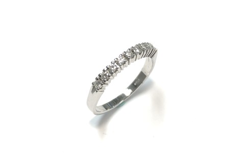 HC Ring, 18krt.witgoud met diamant totaal 0.27ct. (maat17) - 7230