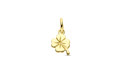 Hanger, 14krt.goud klaver (6mm.) - 5201