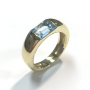 Pas Diamonds Ring, 14krt.goud met topaas (maat 17) - 3275