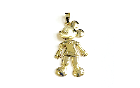 HC Hanger, 14krt.goud Mickey Mouse beweegbaar (30mm.) - 1261