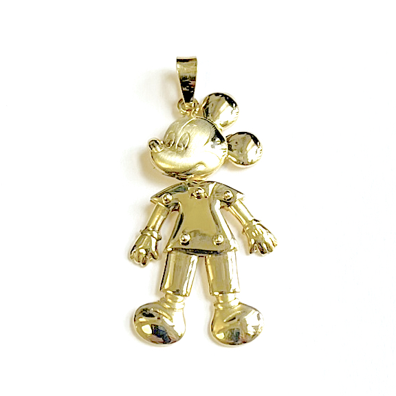 HC Hanger, 14krt.goud Mickey Mouse beweegbaar (30mm.) - 1261