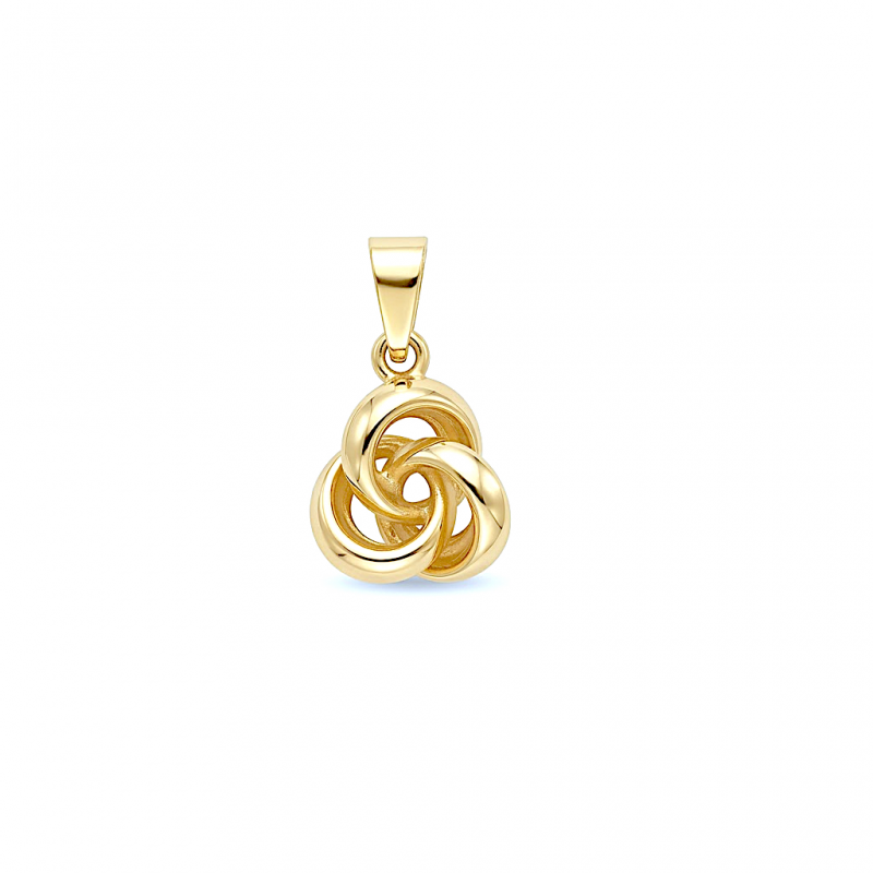 Hanger, 14krt.goud (lengte incl.hangoog: 17mm.) - 1133
