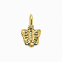 14krt. geelgouden hanger vlinder tweezijdg (hoogte incl.hangoog: 10mm.) - 5786