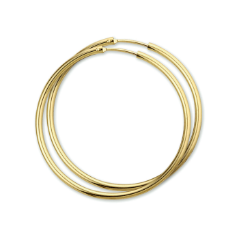 Oorringen, 14krt.goud (40x1,8mm.) - 7627 Oorringen, 14krt.goud (40x1,8mm.) - 7627