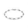 Armband, ziver closed-for-ever-schakel (lengte: 18,5cm.) - 7744