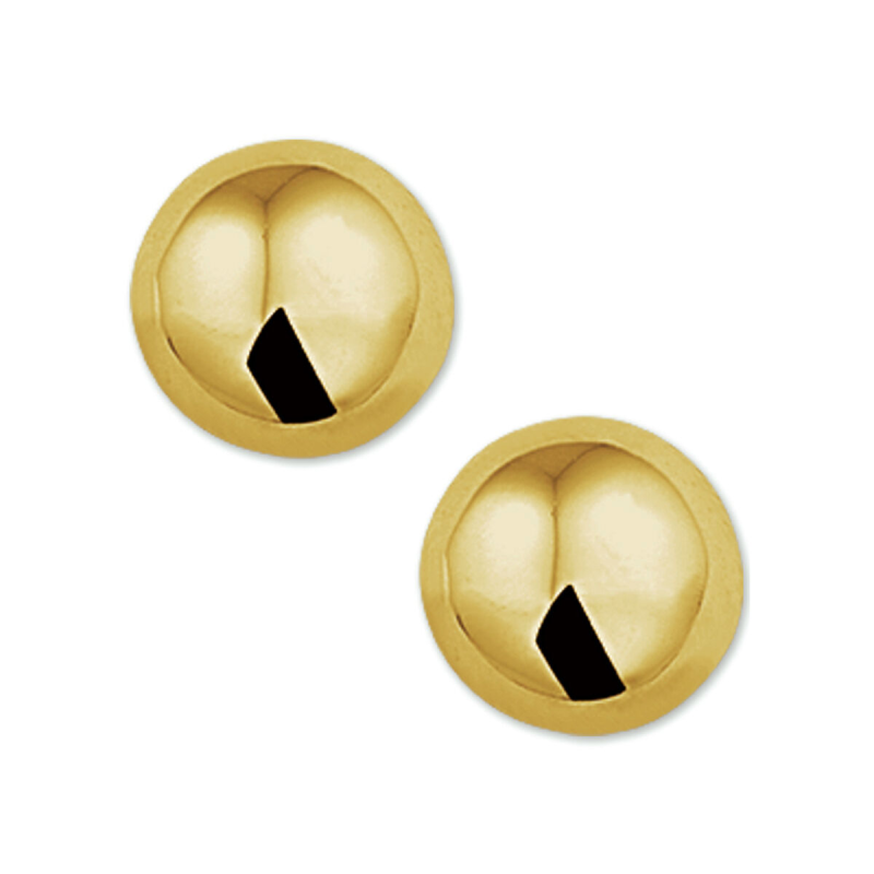 HC Oorknoppe, 14ktty. goud halfbol (10mm.) - 8762 HC Oorknoppe, 14ktty. goud halfbol (10mm.) - 8762