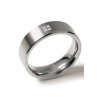 Boccia Ring, titanium model 0101-12 breedte: 6mm. met diamant 0,02ct. (maat 54) - 8099 Boccia Ring, titanium model 0101-12 breedte: 6mm. met diamant 0,02ct. (maat 54) - 8099