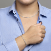 Collier, zilver koningsschakel 3mm.(lengte: 50cm.) - 8180