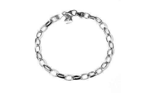 Zilveren schakelarmband van het bekende merk Zinzi. Deze armband is ook geschikt om bedels an te hangen. Lengte van deze armband is 19cm. - 8535