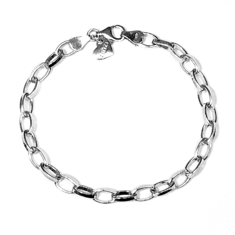 Zilveren schakelarmband van het bekende merk Zinzi. Deze armband is ook geschikt om bedels an te hangen. Lengte van deze armband is 19cm. - 8535