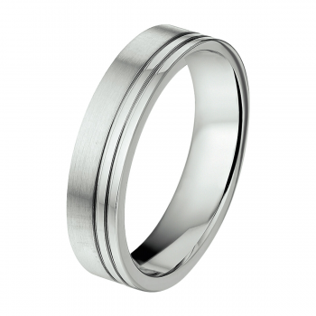 Amorio Ring, edelstaal breedte 5,5mm. (maat 19) - 9110