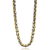 Collier, zilver verguld  schakelbreedte 7mm. (lengte: 45cm.) - 9228