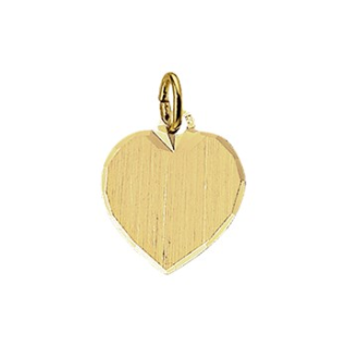 Hanger, 14krt.goud graveerplaatje hart (13mm.) - 9559 Hanger, 14krt.goud graveerplaatje hart (13mm.) - 9559