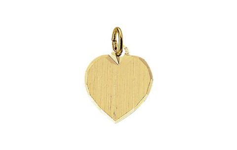 HC Hanger, 14krt.goud graveerplaatje hart (13mm.) - 9559