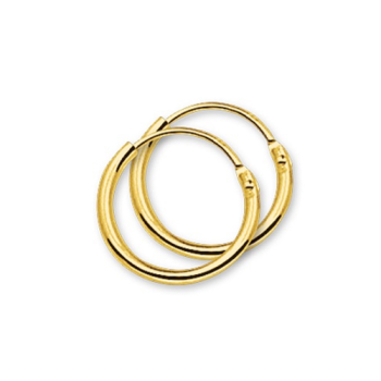 Oorringen, 14krt.goud (15x1,3mm.) - 9738 Oorringen, 14krt.goud (15x1,3mm.) - 9738