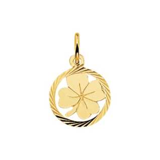 Hanger, 14krt.goud klaver (13mm.) - 9739 Hanger, 14krt.goud klaver (13mm.) - 9739