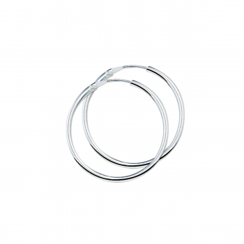 Oorringen, zilver (26x2,1mm.) - 9793 Oorringen, zilver (26x2,1mm.) - 9793