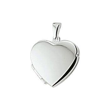 Medaillon, zilver hart 17,7x18mm. - 9794 Medaillon, zilver hart 17,7x18mm. - 9794