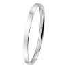 Bangle, zilver mret dopsluiting vlakke buis 5mm. (diameter: 60mm.) - 9831