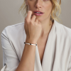 Bangle, zilver mret dopsluiting vlakke buis 5mm. (diameter: 60mm.) - 9831