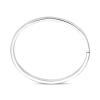 Bangle, zilver mret dopsluiting vlakke buis 5mm. (diameter: 60mm.) - 9831