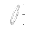 Bangle, zilver mret dopsluiting vlakke buis 5mm. (diameter: 60mm.) - 9831