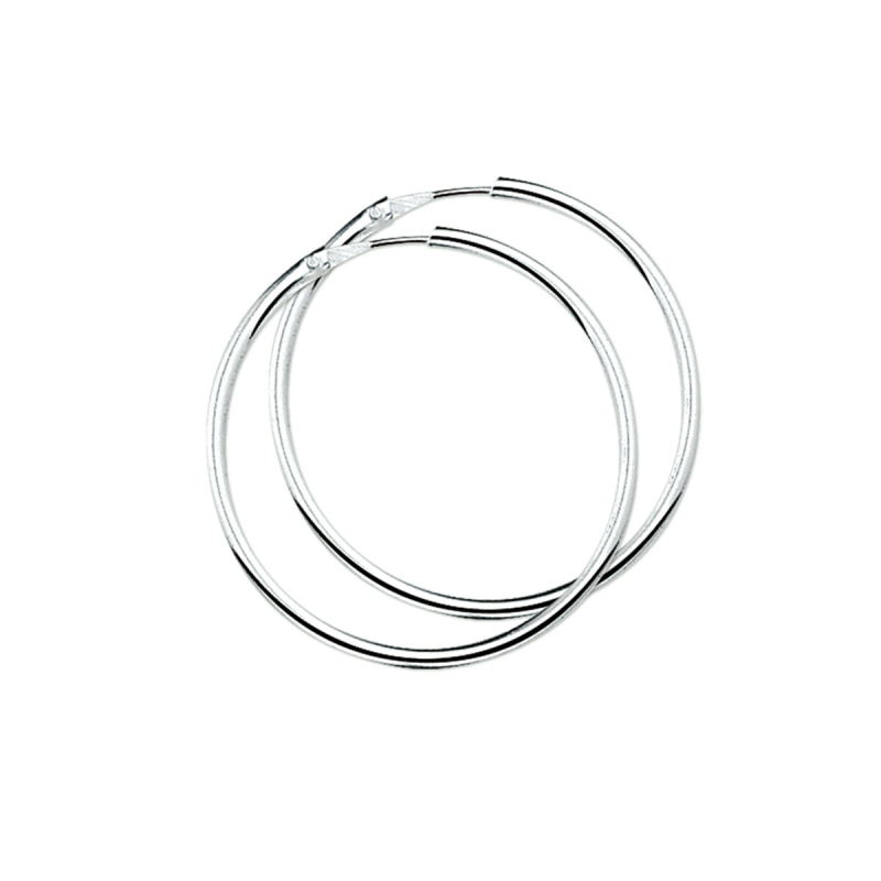 Oorringen, zilver (34x2mm.) - 9832