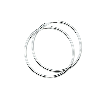 Oorringen, zilver (30x2mm.) - 9832 Oorringen, zilver (30x2mm.) - 9832