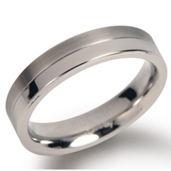 Boccia Ring, titanium model 0129-01 breedte: 4,3mm. (maat 64) - 9871