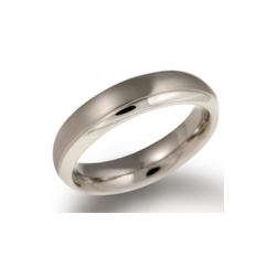 Boccia Ring, titanium model 0130-07 breedte: 5mm. (maat 63) - 9882