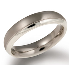 Boccia Ring, titanium model 0130-07 breedte: 5mm. (maat 63) - 9882