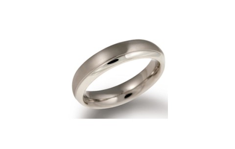 Boccia Ring, titanium model 0130-07 breedte: 5mm. (maat 63) - 9882