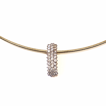 Hanger, 14krt.goud met zirconia (excl.colllier) - 9897 Hanger, 14krt.goud met zirconia (excl.colllier) - 9897