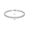 Armband, zilver gerhodineerd met zirkonia 5mm. (lengte: 18cm.) - 10278