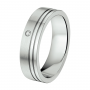 Amorio Ring, edelstaal breedte 5,5mm.  (maat 17,5)  RING MET ZIRKONIA - 10295