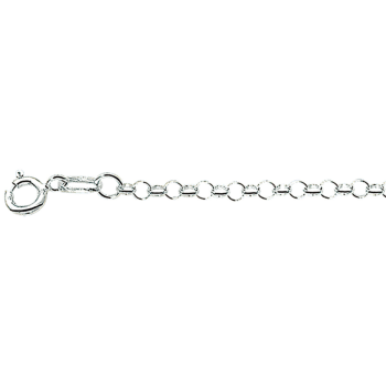 Collier, zilver jasseron 2,5mm.(lengte:70cm.) - 10398 Collier, zilver jasseron 2,5mm.(lengte:70cm.) - 10398