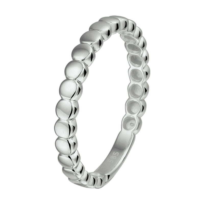 Ring, 14krt. witgoud (maat 18) - 10509