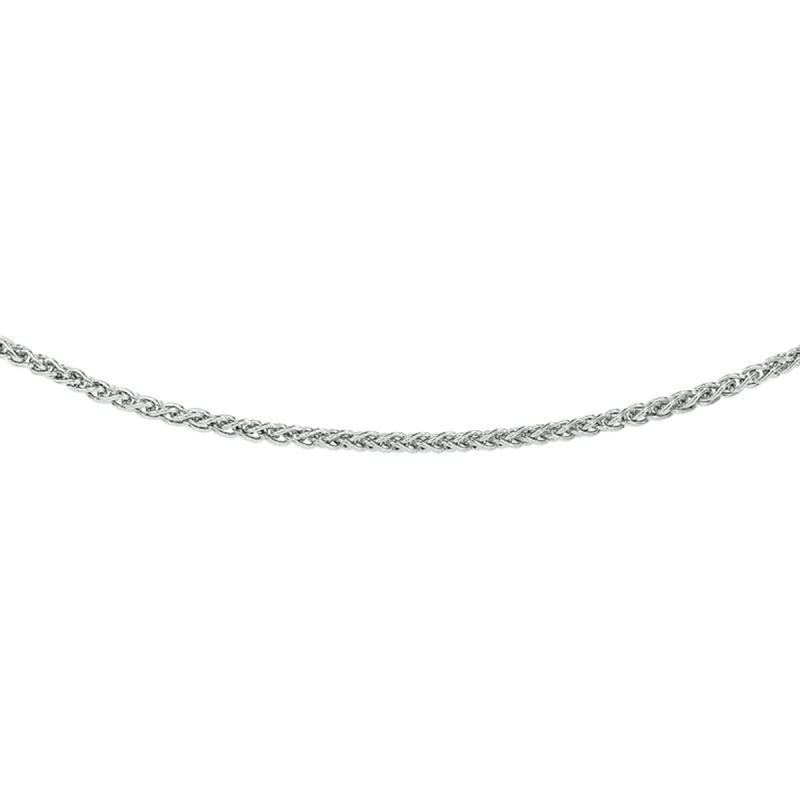 Collier, zilver palmierschakel 1,6mm. (lengte: 45cm.) - 10598