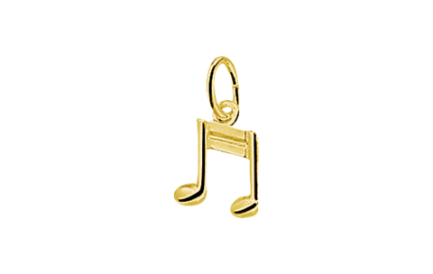 HC Hanger, 14krt.goud muzieknoot (8x11mm.) - 10866